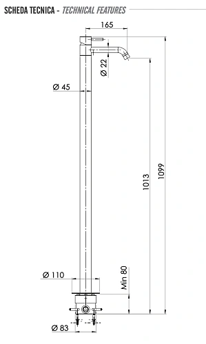Смеситель для раковины Remer X Style INOX SSX18, нержавеющая сталь Смеситель для раковины Remer X Style INOX SSX18, нержавеющая сталь