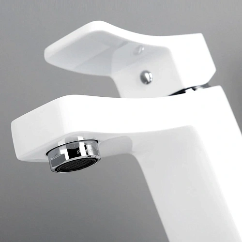 Смеситель для раковины WasserKRAFT Aller 1063WHITE белый/хром Смеситель для раковины WasserKRAFT Aller 1063WHITE белый/хром