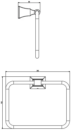 Полотенцедержатель ART&MAX GENOVA AM-M-021-CR Полотенцедержатель ART&MAX GENOVA AM-M-021-CR