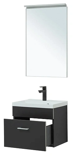 Комплект мебели Aquanet Верона 50 черный матовый 00287634 Комплект мебели Aquanet Верона 50 черный матовый 00287634