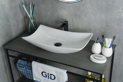 Раковина Gid N9176 51129 накладная белая 56x42x10.5 Раковина Gid N9176 51129 накладная белая 56x42x10.5