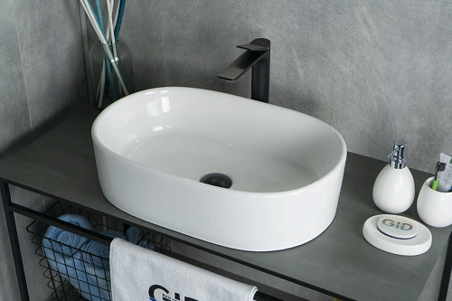 Раковина Gid N9025 51111 накладная белая 56x35x14 Раковина Gid N9025 51111 накладная белая 56x35x14