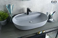 Раковина Gid Gm1346 53341 накладная серая матовая 61x41x14 Раковина Gid Gm1346 53341 накладная серая матовая 61x41x14