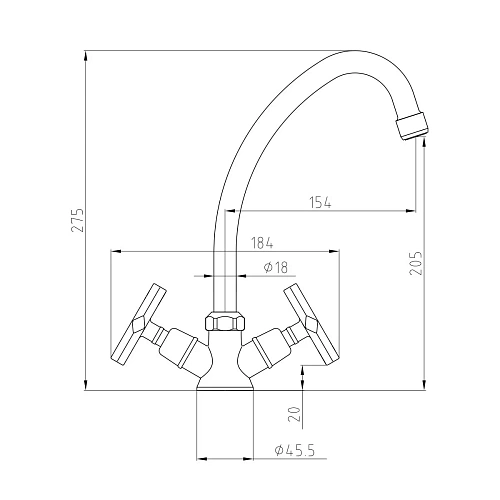 Смеситель для кухни Lemark Promotion LM6050C, хром Смеситель для кухни Lemark Promotion LM6050C, хром
