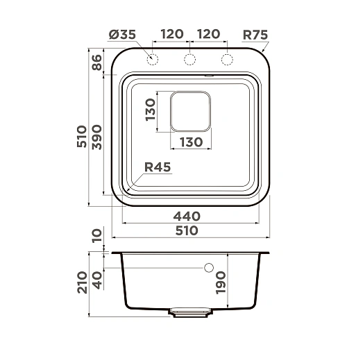 Кухонная мойка Omoikiri Tasogare 51-GR Artgranit/leningrad grey 4993740 Кухонная мойка Omoikiri Tasogare 51-GR Artgranit/leningrad grey 4993740