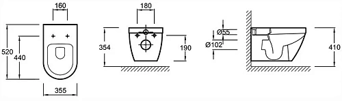 Унитаз подвесной Jacob Delafon Rodin EDY102-00 безободковый без сиденья Унитаз подвесной Jacob Delafon Rodin EDY102-00 безободковый без сиденья