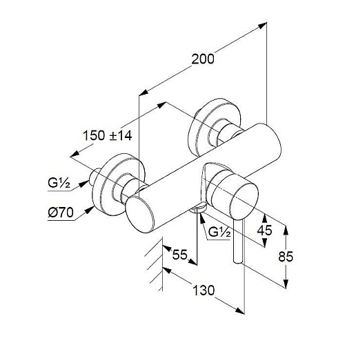 Смеситель для душа Kludi BOZZ 38831N576 брашированный никель Смеситель для душа Kludi BOZZ 38831N576 брашированный никель