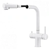 Смеситель для кухни Milacio Ultra 561 (MCU.561.WH) под фильтр, белый с вытяжной лейкой