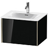 Картинка анонса товара «тумба под раковину duravit xviu xv40320b140 подвесная 61 см черный глянцевый»