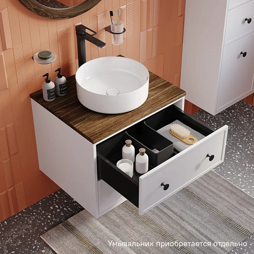 Тумба под раковину IDDIS Torr (TOR60WMi95K) подвесная со столешницей МДФ, макадамия орех 60 см белый матовый Тумба под раковину IDDIS Torr (TOR60WMi95K) подвесная со столешницей МДФ, макадамия орех 60 см белый матовый