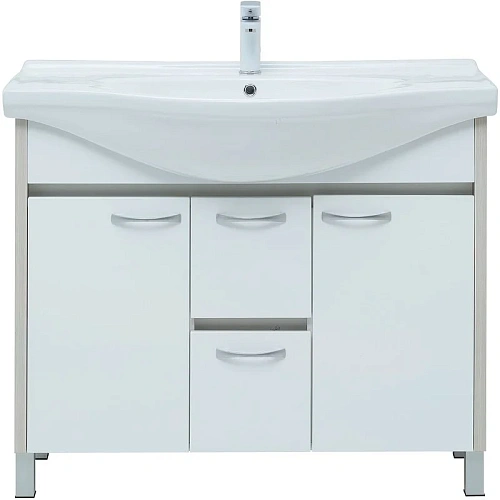 Тумба под раковину Aquanet Донна 100 белый дуб/белый (2 дверцы, 2 ящика) 00274164 Тумба под раковину Aquanet Донна 100 белый дуб/белый (2 дверцы, 2 ящика) 00274164