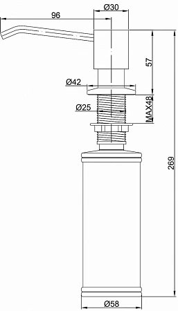 Дозатор жидкого мыла Paulmark REIN D002-GM вороненая сталь Дозатор жидкого мыла Paulmark REIN D002-GM вороненая сталь