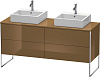 Картинка анонса товара «тумба под раковину duravit xsquare xs4927b6161 напольная 160 см коричнево-оливковый глянцевый»