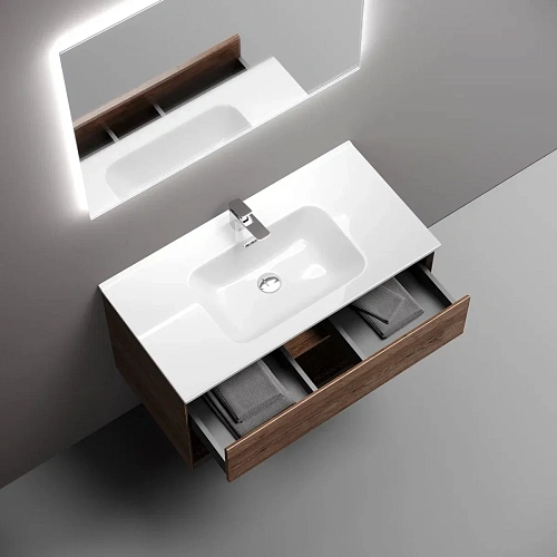 Тумба под раковину Sancos Marmi 1.0 MR1.090ECH 890х445х520 дуб чарльстон, подвесная Тумба под раковину Sancos Marmi 1.0 MR1.090ECH 890х445х520 дуб чарльстон, подвесная