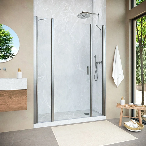 Душевая дверь Vegas-glass EP-2F NOVO h2000 170 04 crystalvision L 1700 мм, профиль никель, стекло crystalvision Душевая дверь Vegas-glass EP-2F NOVO h2000 170 04 crystalvision L 1700 мм, профиль никель, стекло crystalvision