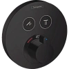 Смеситель для душа Hansgrohe ShowerSelect S, для 2 потребителей, СМ 15743670, матовый черный термост