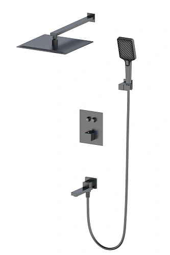 Душевая система Wonzon & Woghand с термостатом, встраиваемая, темный графит (WW-88929003-BGM) Душевая система Wonzon & Woghand с термостатом, встраиваемая, темный графит (WW-88929003-BGM)