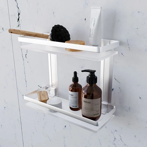 Полка AM.PM Sense L A7455200 двухуровневая, стеклянная, алюминий Полка AM.PM Sense L A7455200 двухуровневая, стеклянная, алюминий