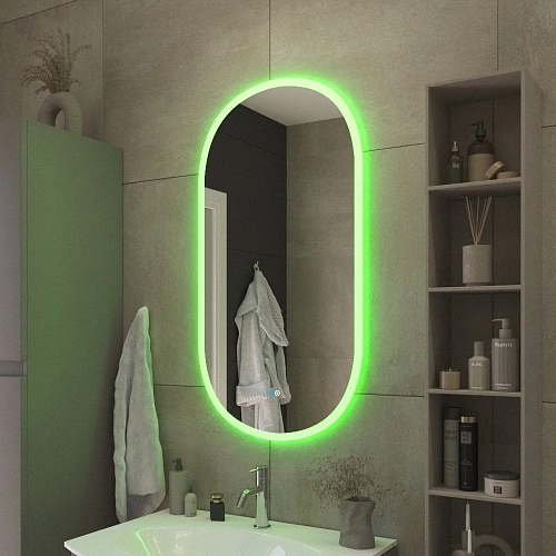 Зеркало CEZARES ELLISSE с подсветкой RGB и сенсорным выключателем CZR-SPC-ELS-550-1050-RGB-TCH 550x1050 Зеркало CEZARES ELLISSE с подсветкой RGB и сенсорным выключателем CZR-SPC-ELS-550-1050-RGB-TCH 550x1050