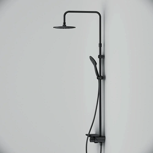 Душевая система AM.PM Gem F0790722 верхний душ 220мм черный Душевая система AM.PM Gem F0790722 верхний душ 220мм черный