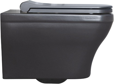 Унитаз подвесной Allen Brau Infinity 4.21011.31 с крышкой, черный матовый
