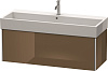 Тумба под раковину Duravit XSquare XS409706161 подвесная 118 см Коричнево-оливковый глянцевый