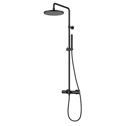 Душевая система CEZARES ECO-CD-T-NOP термостатическая, с ручным и верхним душем, черный матовый Душевая система CEZARES ECO-CD-T-NOP термостатическая, с ручным и верхним душем, черный матовый