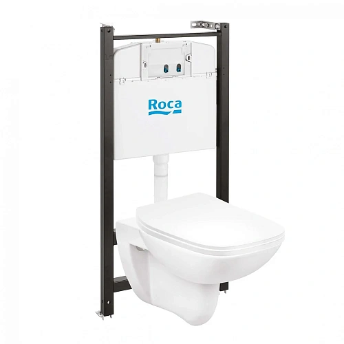 Комплект унитаза Roca Debba 893104970 Rimless с инсталляцией;сиденьем дюропласт;без панели смыва Комплект унитаза Roca Debba 893104970 Rimless с инсталляцией;сиденьем дюропласт;без панели смыва