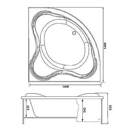Каркас для ванны Aquanet Arona/Manila 150x150 00243009 Каркас для ванны Aquanet Arona/Manila 150x150 00243009