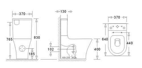 Унитаз напольный Orans Ceramic WM-9906 безободковый с микролифтом 9906WM Унитаз напольный Orans Ceramic WM-9906 безободковый с микролифтом 9906WM