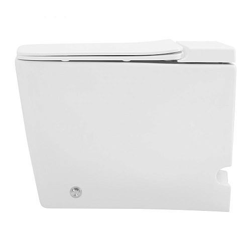 Унитаз приставной ABBER Rechteck AC1213P белый с импульсным смывом с крышкой микролифт Унитаз приставной ABBER Rechteck AC1213P белый с импульсным смывом с крышкой микролифт