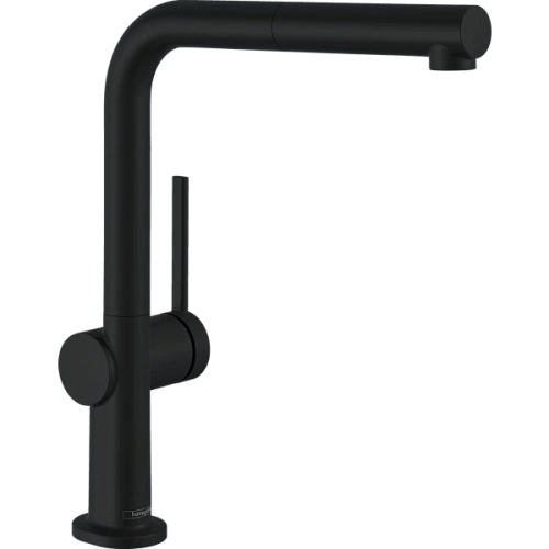 Смеситель для кухни Hansgrohe Talis M54 270, Eco, с вытяжным изливом, 1jet 72845670, матовый черный Смеситель для кухни Hansgrohe Talis M54 270, Eco, с вытяжным изливом, 1jet 72845670, матовый черный