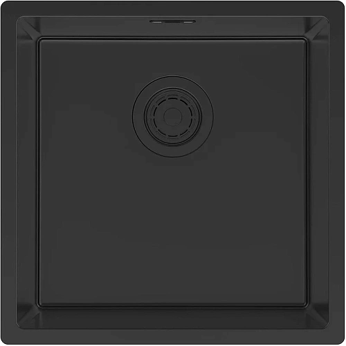 Кухонная мойка Paulmark LASSAN 49 UN LA49-MBN, матовый черный NANO-PVD, 490х440мм Кухонная мойка Paulmark LASSAN 49 UN LA49-MBN, матовый черный NANO-PVD, 490х440мм