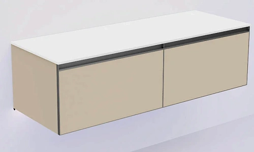 Тумба под раковину Armadi Art QUATRO 790-M2-140(70+70)-D-A-LED 140 см (70+70) DAPHNE профиль ANTHRACITE Тумба под раковину Armadi Art QUATRO 790-M2-140(70+70)-D-A-LED 140 см (70+70) DAPHNE профиль ANTHRACITE