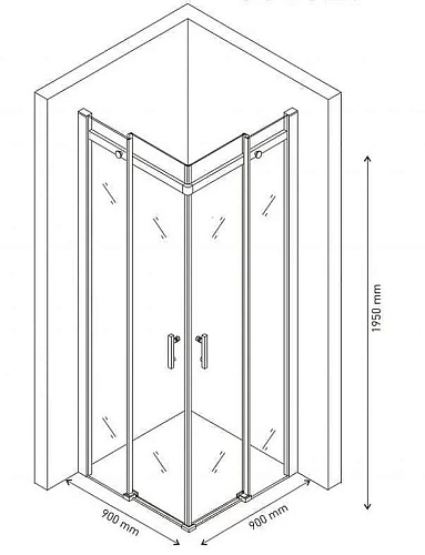Душевой уголок MELITA 900x900 061028 Душевой уголок MELITA 900x900 061028