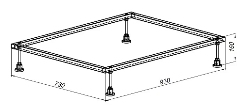 Каркас для поддона Allen Brau 100x80 8.00002.1 Каркас для поддона Allen Brau 100x80 8.00002.1