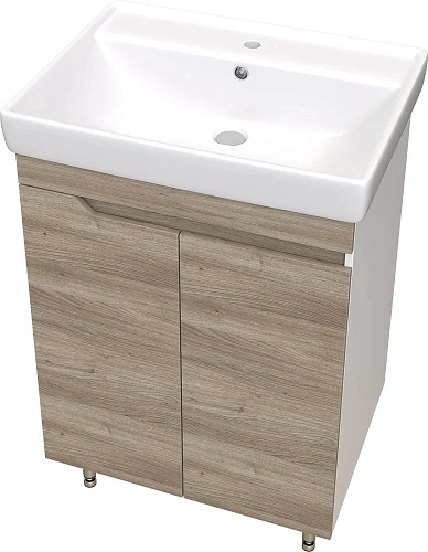 Комплект мебели DIWO Воронеж 60 напольная, ореховый дубослив, с сифоном 579749 Комплект мебели DIWO Воронеж 60 напольная, ореховый дубослив, с сифоном 579749