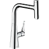 Смеситель для кухни Hansgrohe Metris Select M71 240, с вытяжным изливом, 1jet, sBox 73802000, хром Смеситель для кухни Hansgrohe Metris Select M71 240, с вытяжным изливом, 1jet, sBox 73802000, хром