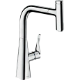 Смеситель для кухни Hansgrohe Metris Select M71 240, с вытяжным изливом, 1jet, sBox 73802000, хром Смеситель для кухни Hansgrohe Metris Select M71 240, с вытяжным изливом, 1jet, sBox 73802000, хром