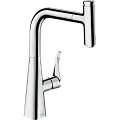 Смеситель для кухни Hansgrohe Metris Select M71 240, с вытяжным изливом, 1jet, sBox 73802000, хром Смеситель для кухни Hansgrohe Metris Select M71 240, с вытяжным изливом, 1jet, sBox 73802000, хром