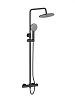 Душевая система Agger Thermo A2451244 с термостатом, черный матовый