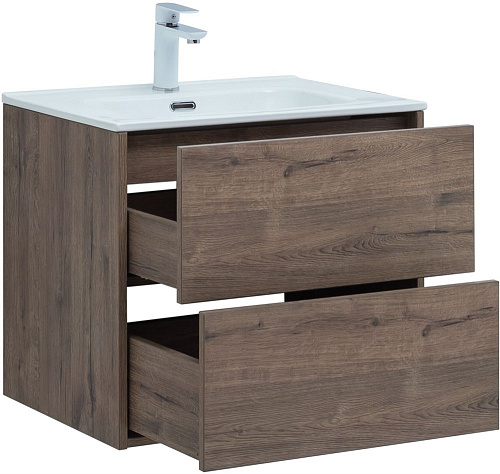 Тумба под раковину Aquanet Lino 60 (Flat) дуб веллингтон 00287541 Тумба под раковину Aquanet Lino 60 (Flat) дуб веллингтон 00287541