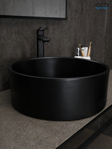 Раковина Gid Bm9011 53368 накладная черная матовая 40x40x15 Раковина Gid Bm9011 53368 накладная черная матовая 40x40x15