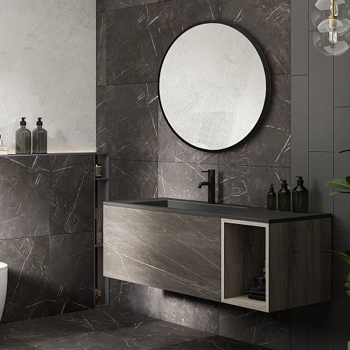 Зеркало ABBER Mond AG6201B без подсветки, металлическая рама, черный Зеркало ABBER Mond AG6201B без подсветки, металлическая рама, черный