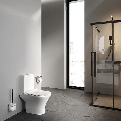 Унитаз напольный AM.PM Sense C748600SC безободковый с сиденьем микролифт Унитаз напольный AM.PM Sense C748600SC безободковый с сиденьем микролифт