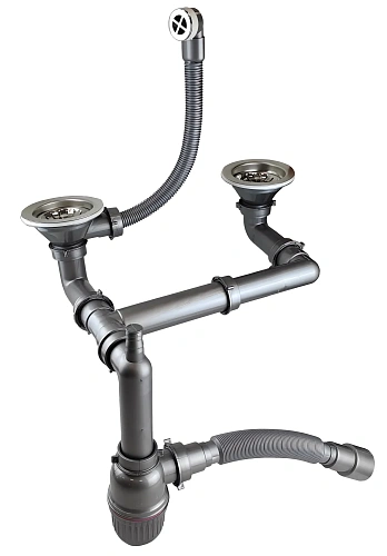 Сифон для кухни BETTOSERB 125335 на 2 чаши 3 1/2" Сифон для кухни BETTOSERB 125335 на 2 чаши 3 1/2"