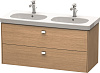 Картинка анонса товара «тумба под раковину duravit brioso br414801052 подвесная 117 см европейский дуб»