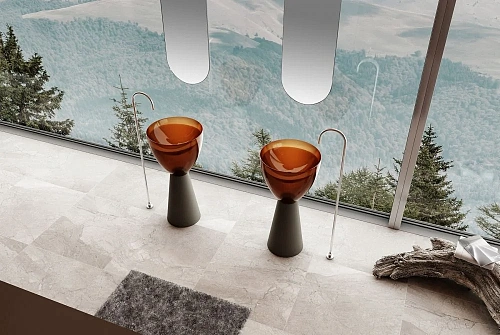 Раковина ABBER Kristall AT2703Black-Opal отдельностоящая, прозрачная, черный/коричневый Раковина ABBER Kristall AT2703Black-Opal отдельностоящая, прозрачная, черный/коричневый