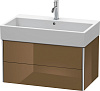 Картинка анонса товара «тумба под раковину duravit xsquare xs419506161 подвесная 78 см коричнево-оливковый глянцевый»