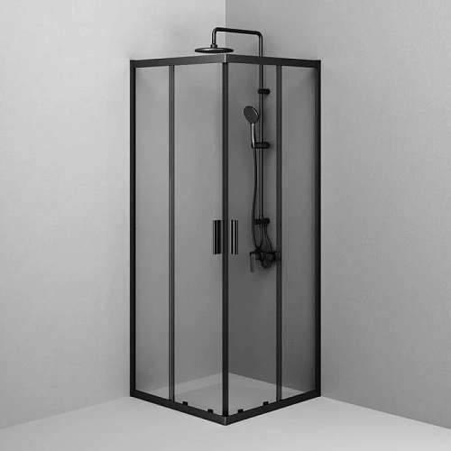 Душевой уголок AM.PM Gem W90G-403-8080-BT 80x80 черный матовый, стекло прозрачное Душевой уголок AM.PM Gem W90G-403-8080-BT 80x80 черный матовый, стекло прозрачное